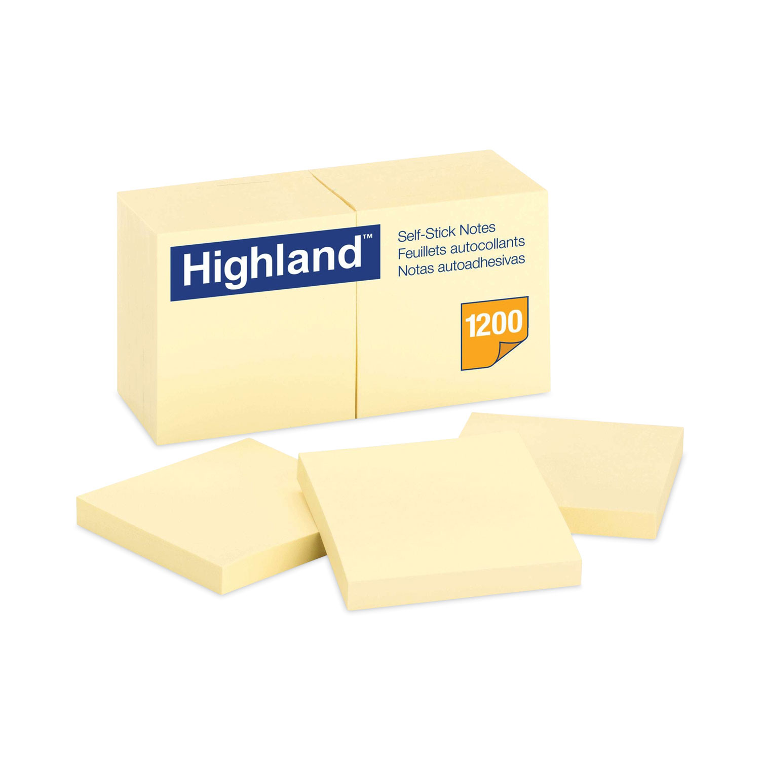 NOTE,HLND,3X3,12/PK,YW