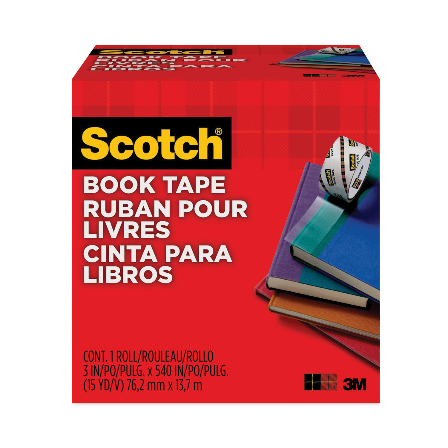 TAPE,BOOK,TRANS,3X15YDS