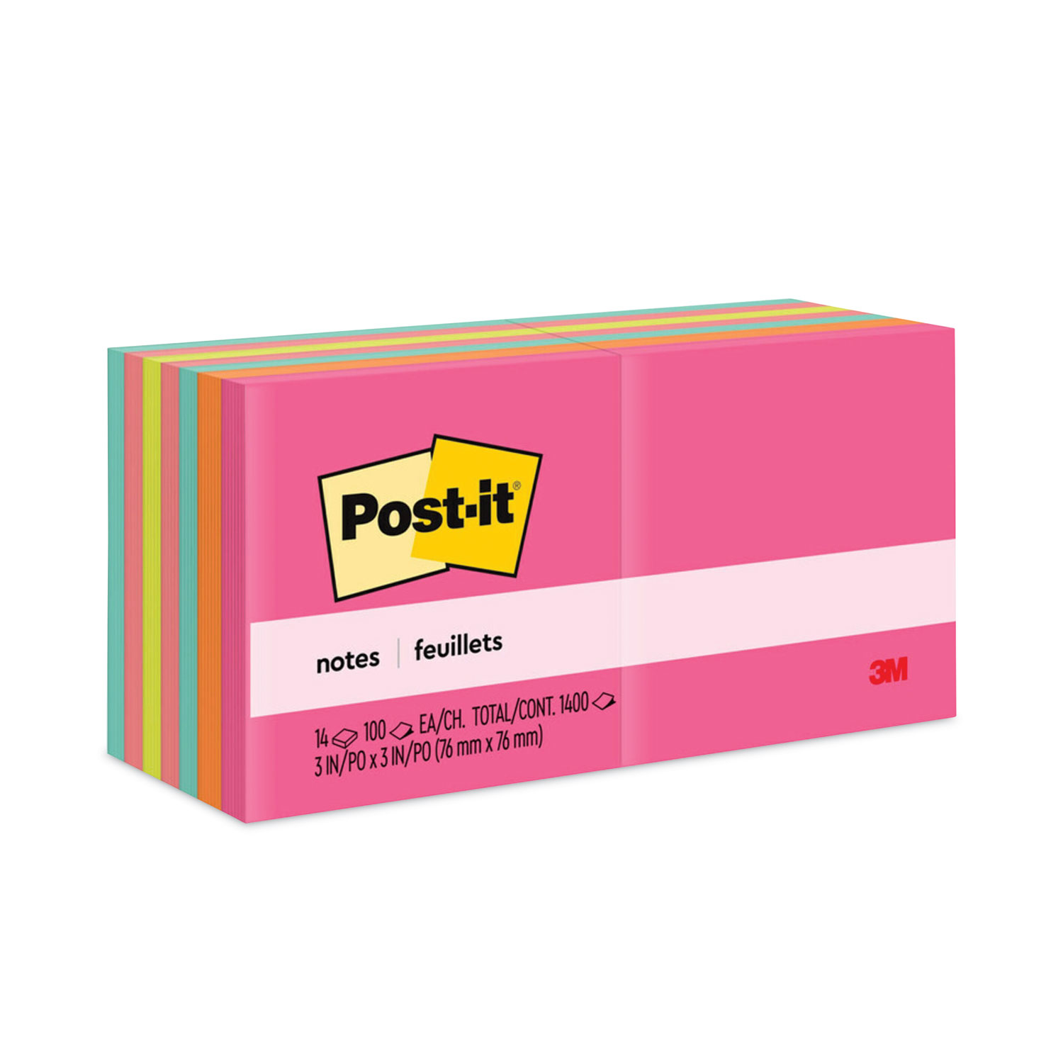 PAD,PSTIT NOTE3X3,14PK,NE