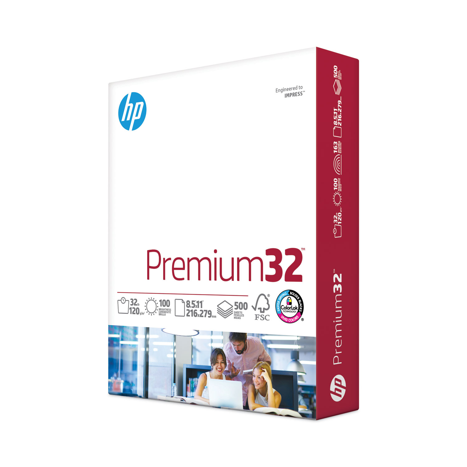 HPU1132 Premium Choice LaserJet Paper, 98 Brightness, 32lb, 8-1/2 x 11, 500 sheets per ream