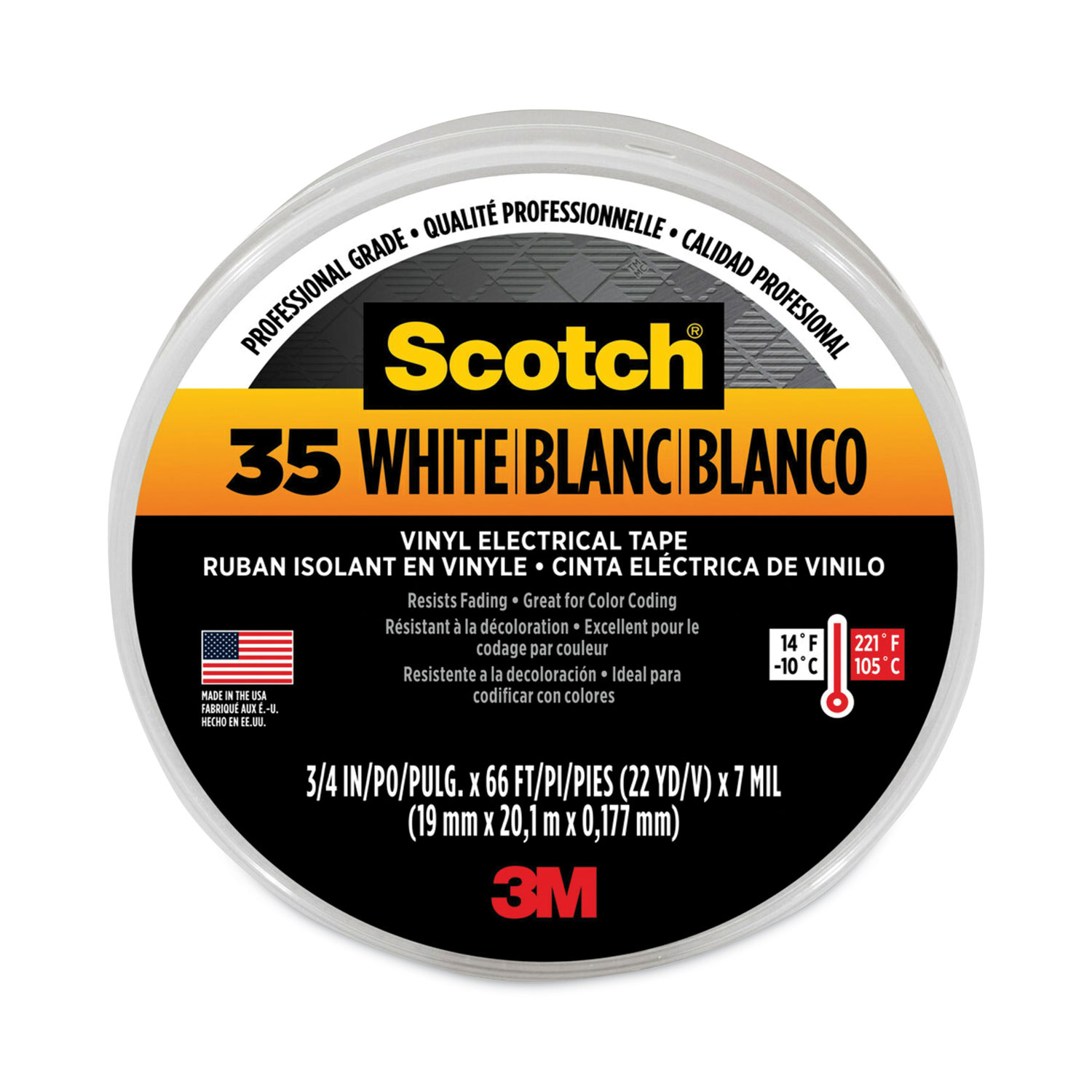 TAPE,CODING,35 3/4X66,WH