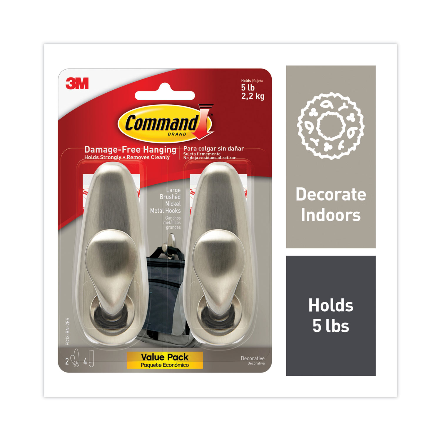 HOOK,BRUSHED NICKEL HOOK