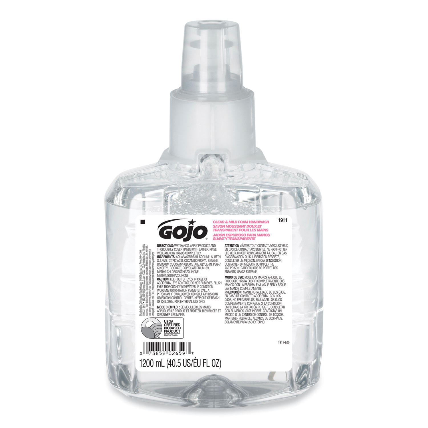 SOAP,GOJO,FOAM,MILD,CLR