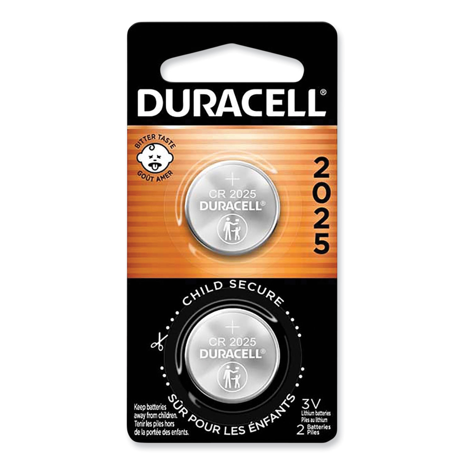 BATTERY,DUR 2025,2PK,SV