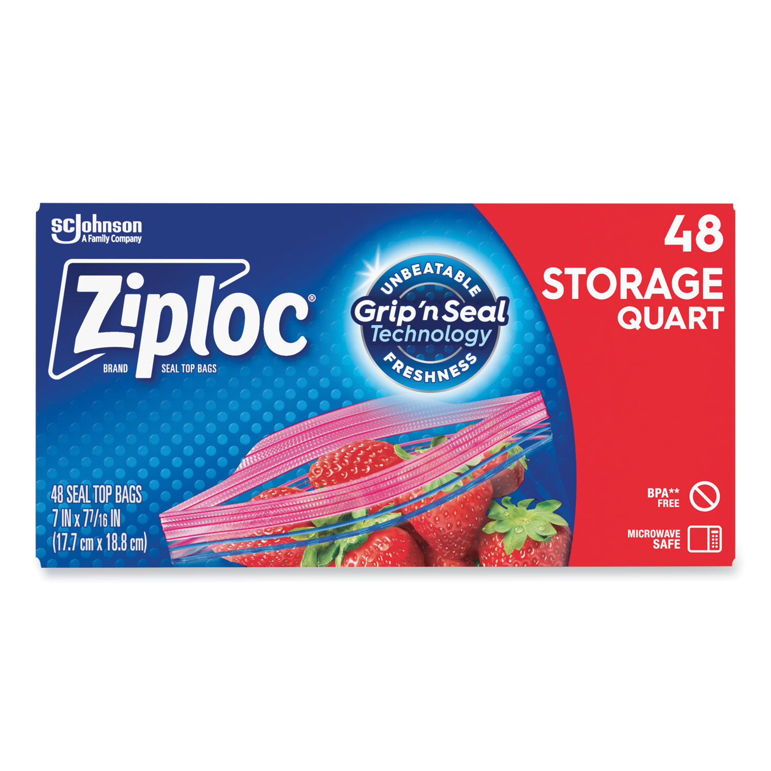 BAG,ZIPLOC STRG QUART