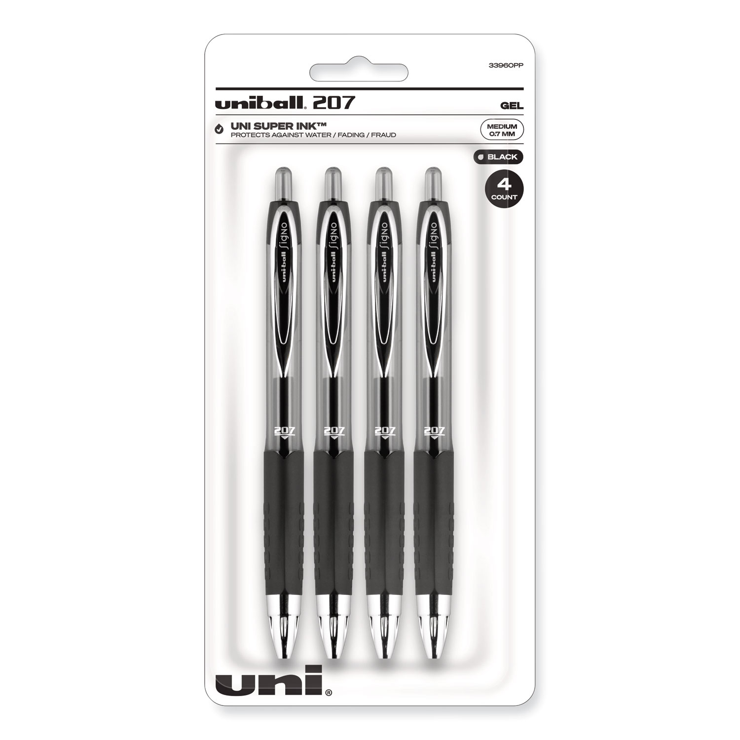 PEN,UNIBALL,207GEL.7MM,BK