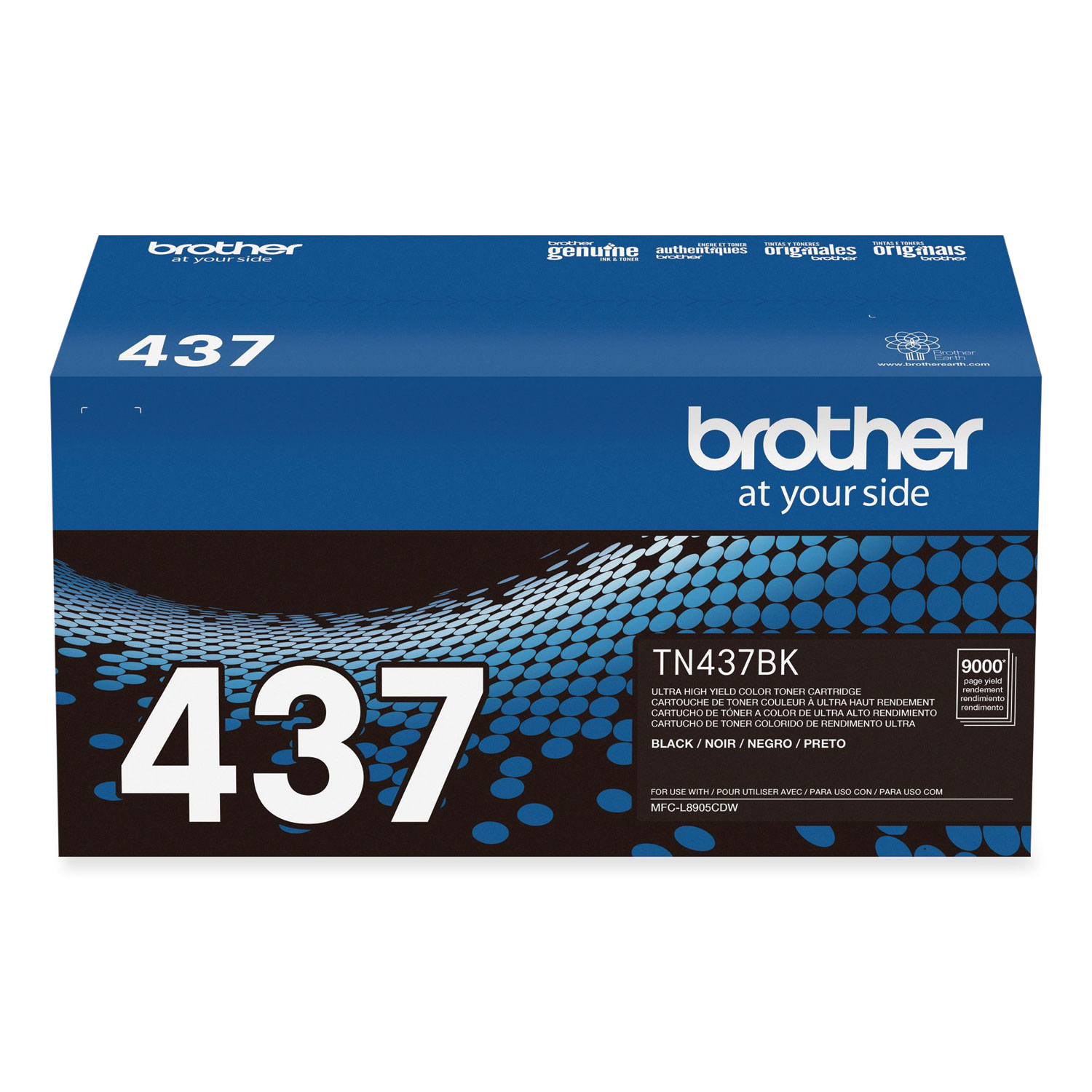 TN437BK Ultra High-yield Black Toner Cartridge; Yield: 9,000 pages