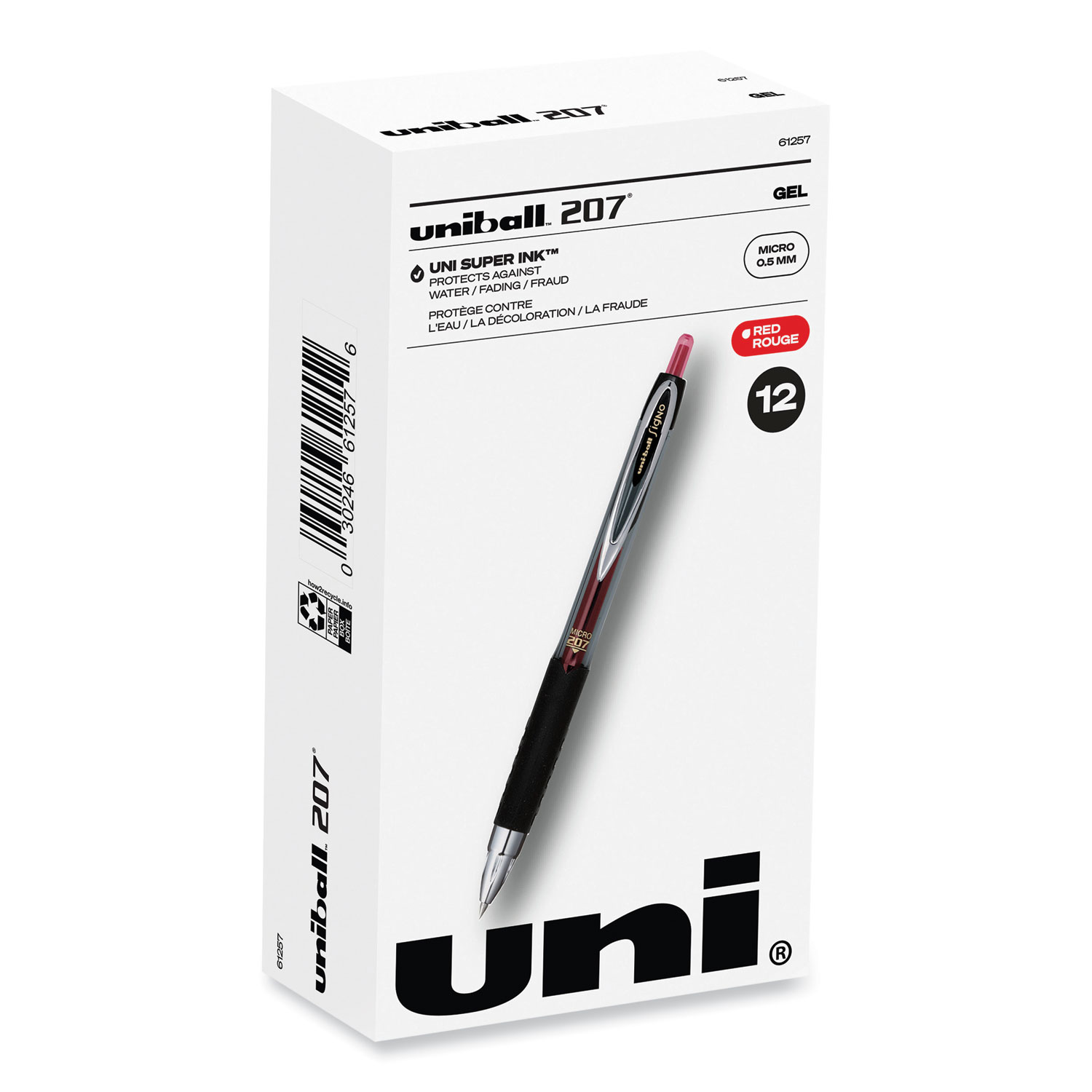 PEN,UNI-BALL 207 GEL,RD