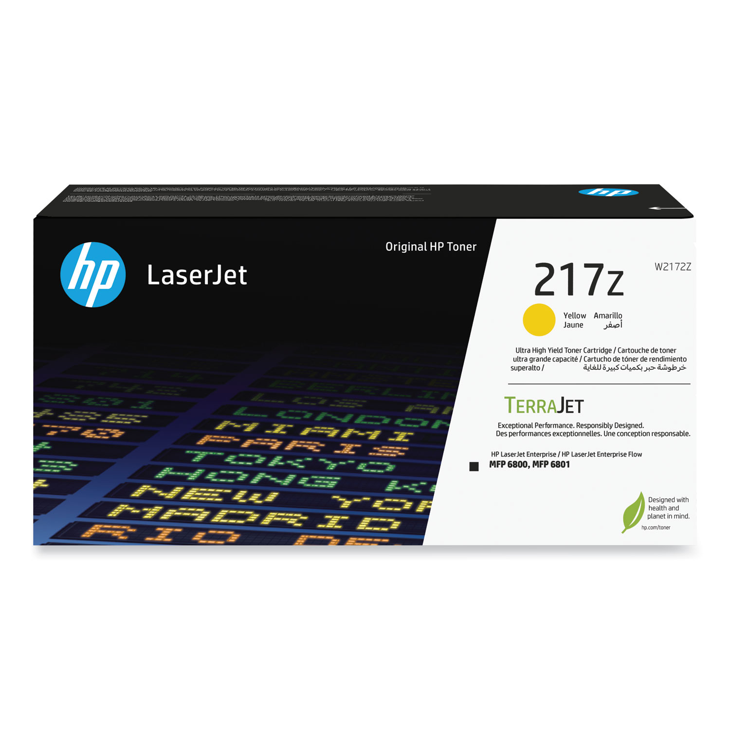 217Z Ultra High Yield Yellow Toner Cartridge; Yield 24,000 pages