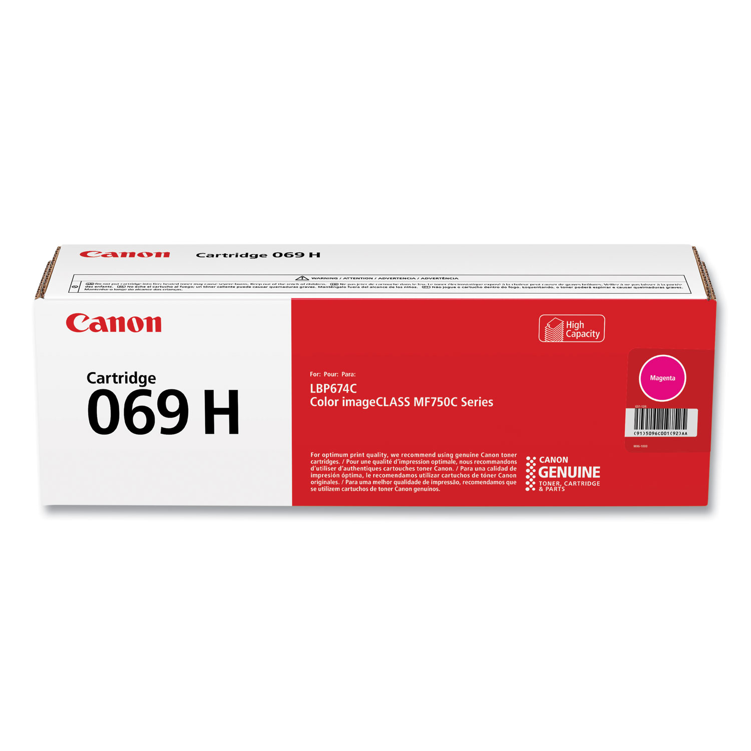 069H High Capacity Magenta Toner Cartridge; Yield: 5,500 pages