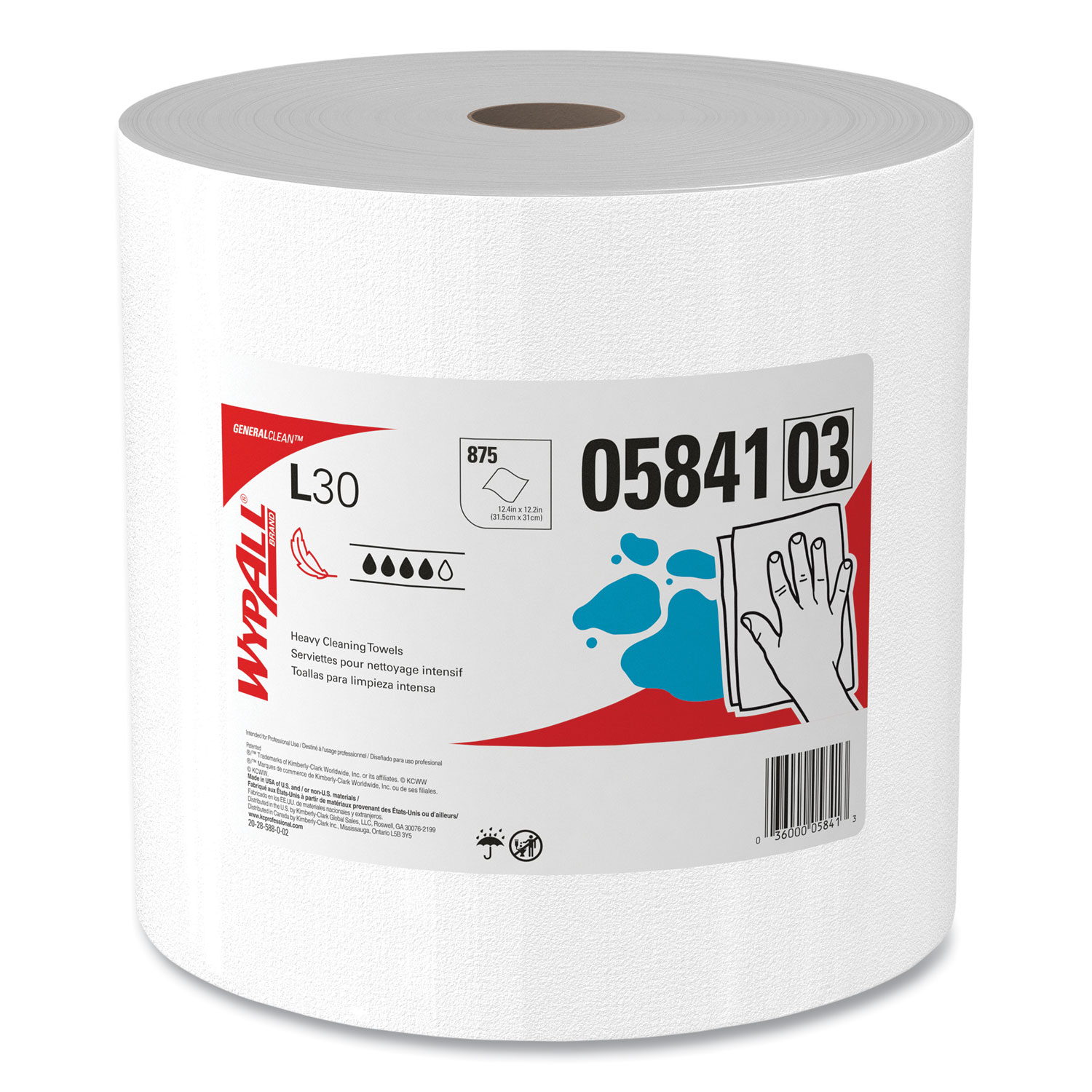 WIPES,WYPALL L30 875/RL