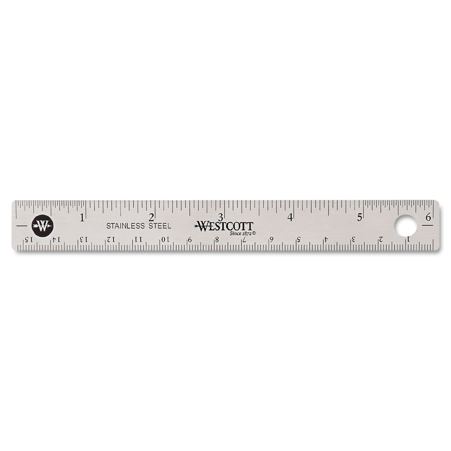 RULER,STAINLSS STEEL,6IN
