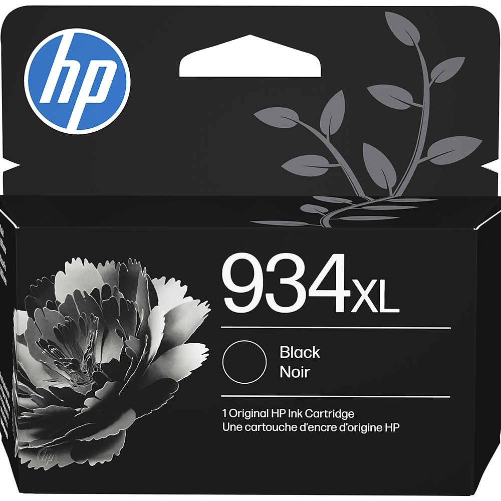 HP 934XL High Yield Black Ink Cartridge; Yield: 1,000 pages