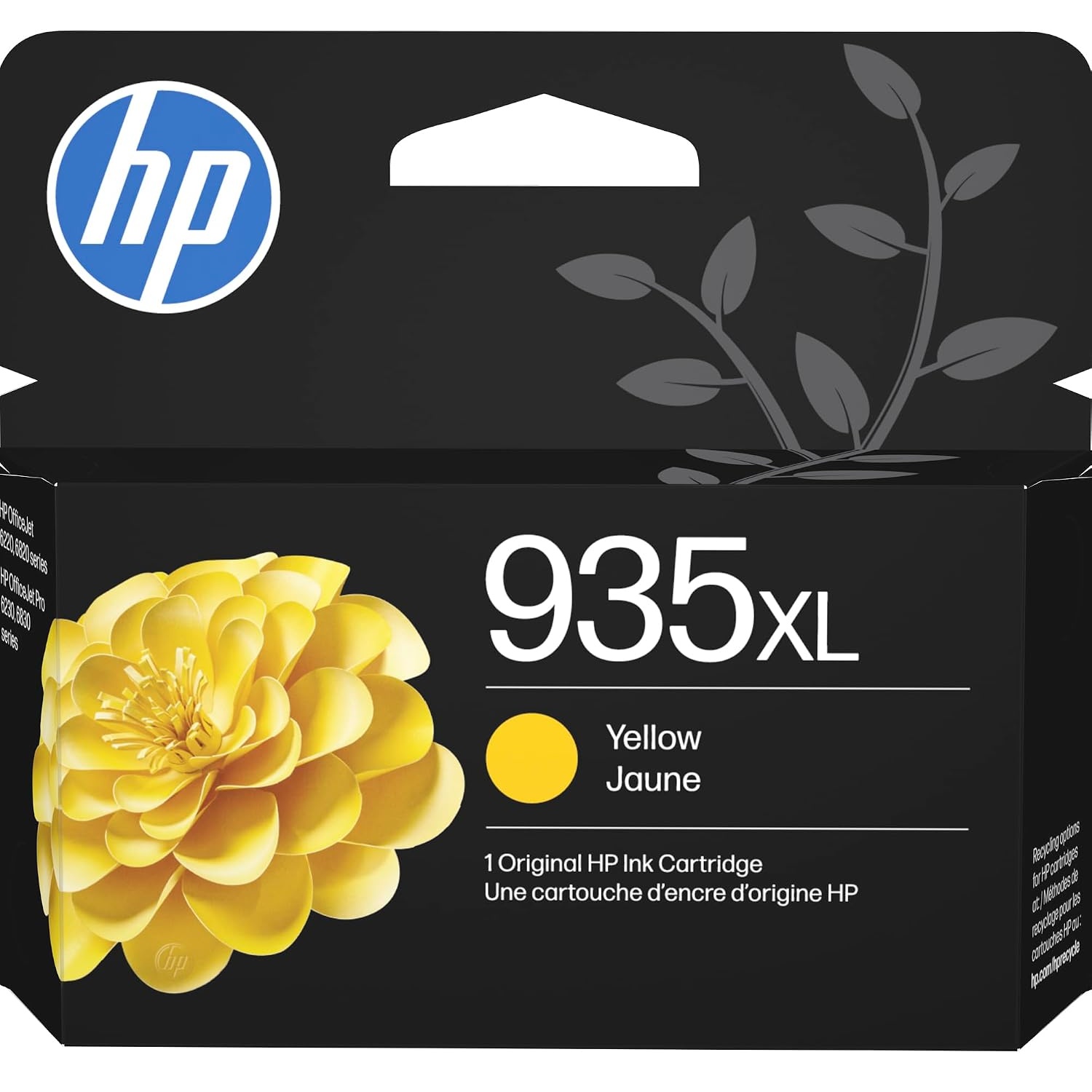 HP 935XL High Yield Yellow Ink Cartridge; Yield: 825 pages