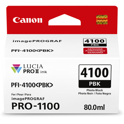 PFI-4100PBK Photo Black Ink Tank Ink Fill Volume - 80 ml