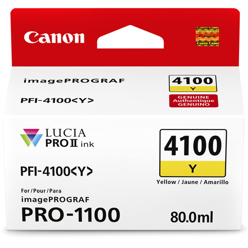 PFI-4100Y Yellow  Ink Tank Ink Fill Volume - 80 ml