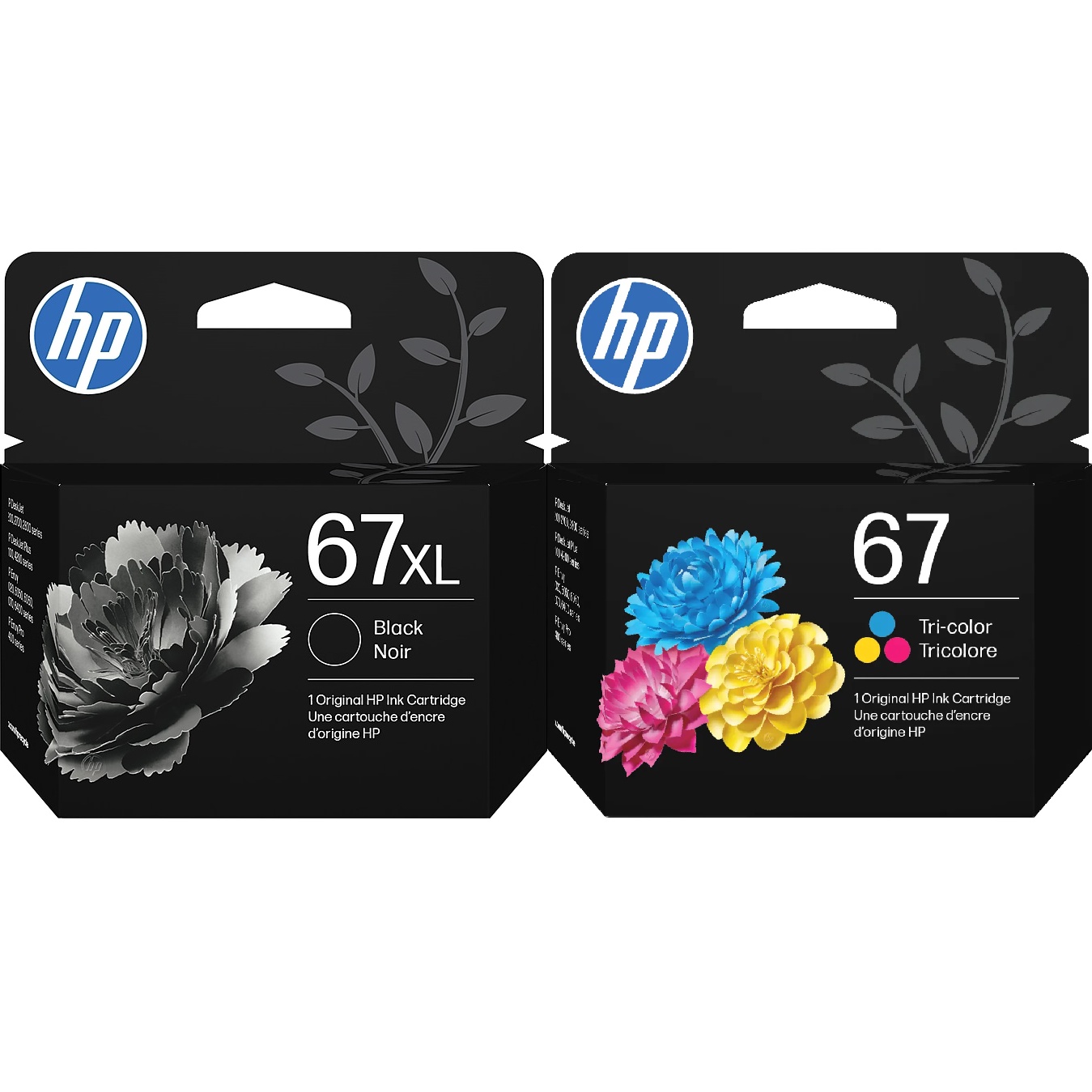 HP 67 Clr/67XL Blk Ink Crtg Bundle (3YM57AN, 3YM55AN)