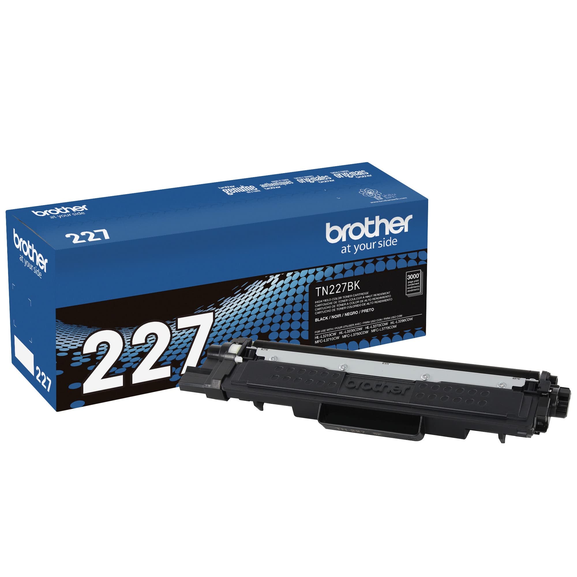 Brother TN227BK Black Toner Cartridge TN227BK High Yield Black Toner Cartridge; Yield: 3,000 pages