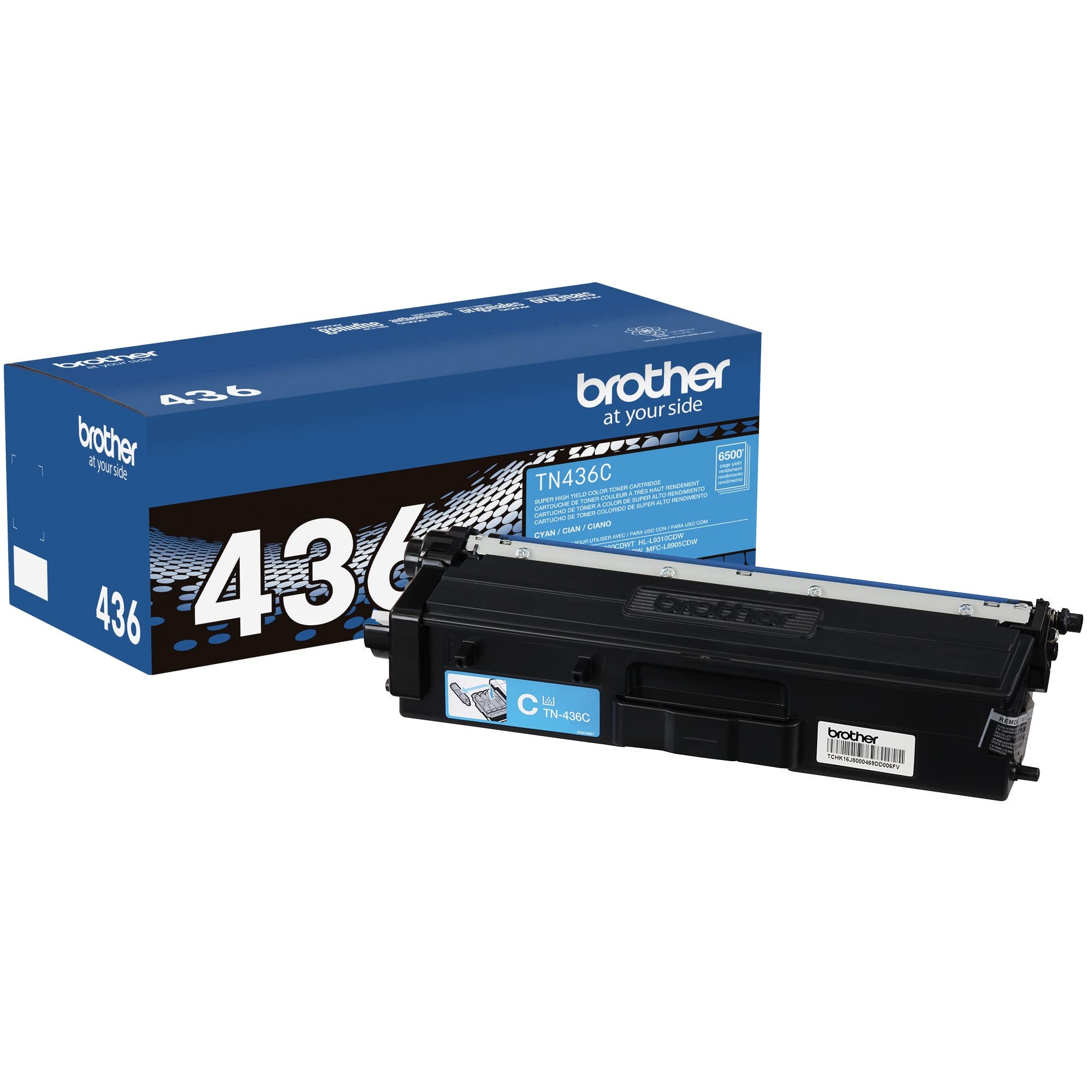 TN-436C Super High Yield Cyan Toner Cartridge; Yield: 6,500 pages