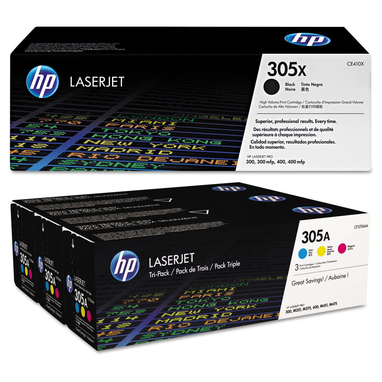 HP 305A 305X　4色セット Amazon.com: 305A Toner Replacement for HP 305A Toner